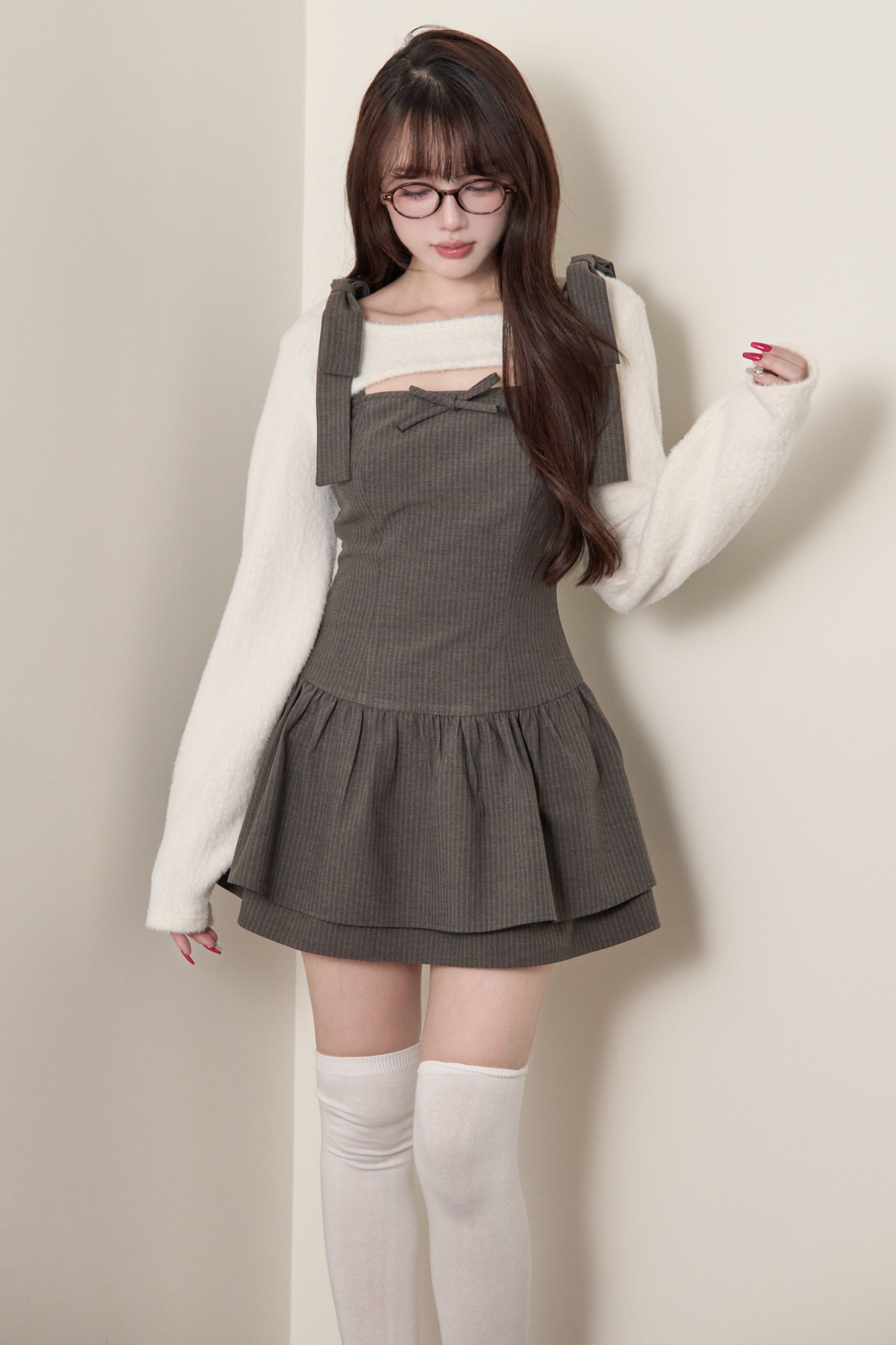 Ribbon Suspender Dress + Top