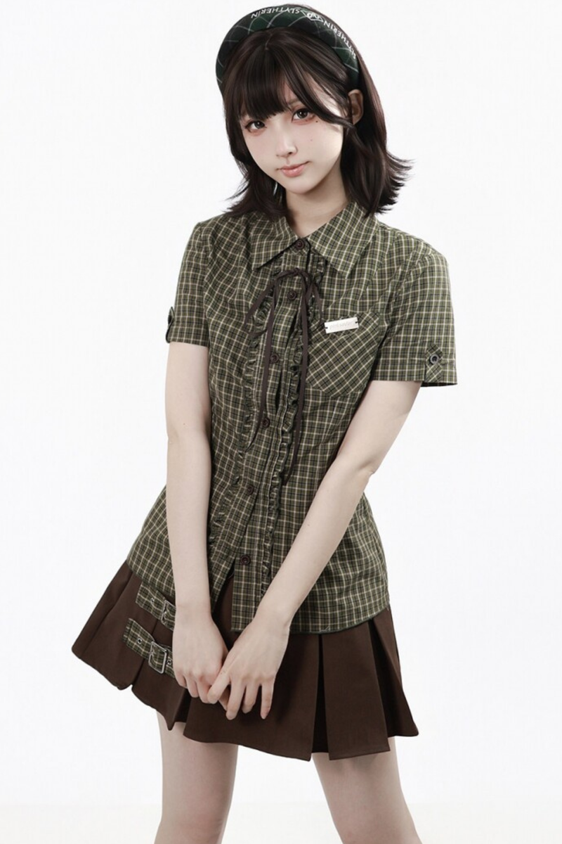 Army Girl Shirt + Vest + Skirt