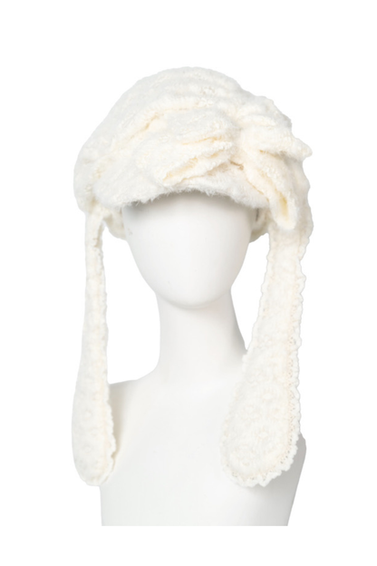 Fringe Knit Corset + Fur Hat