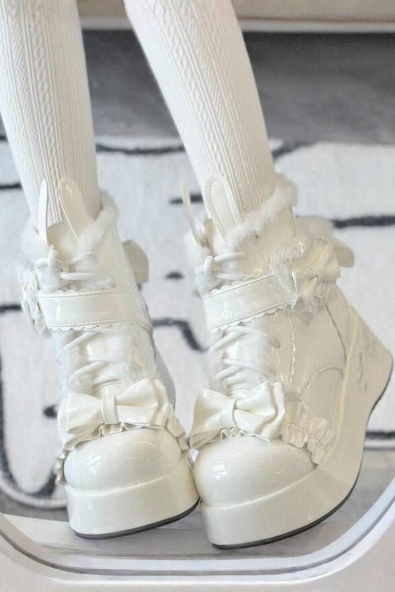 Rabbit Tail Lolita Boots