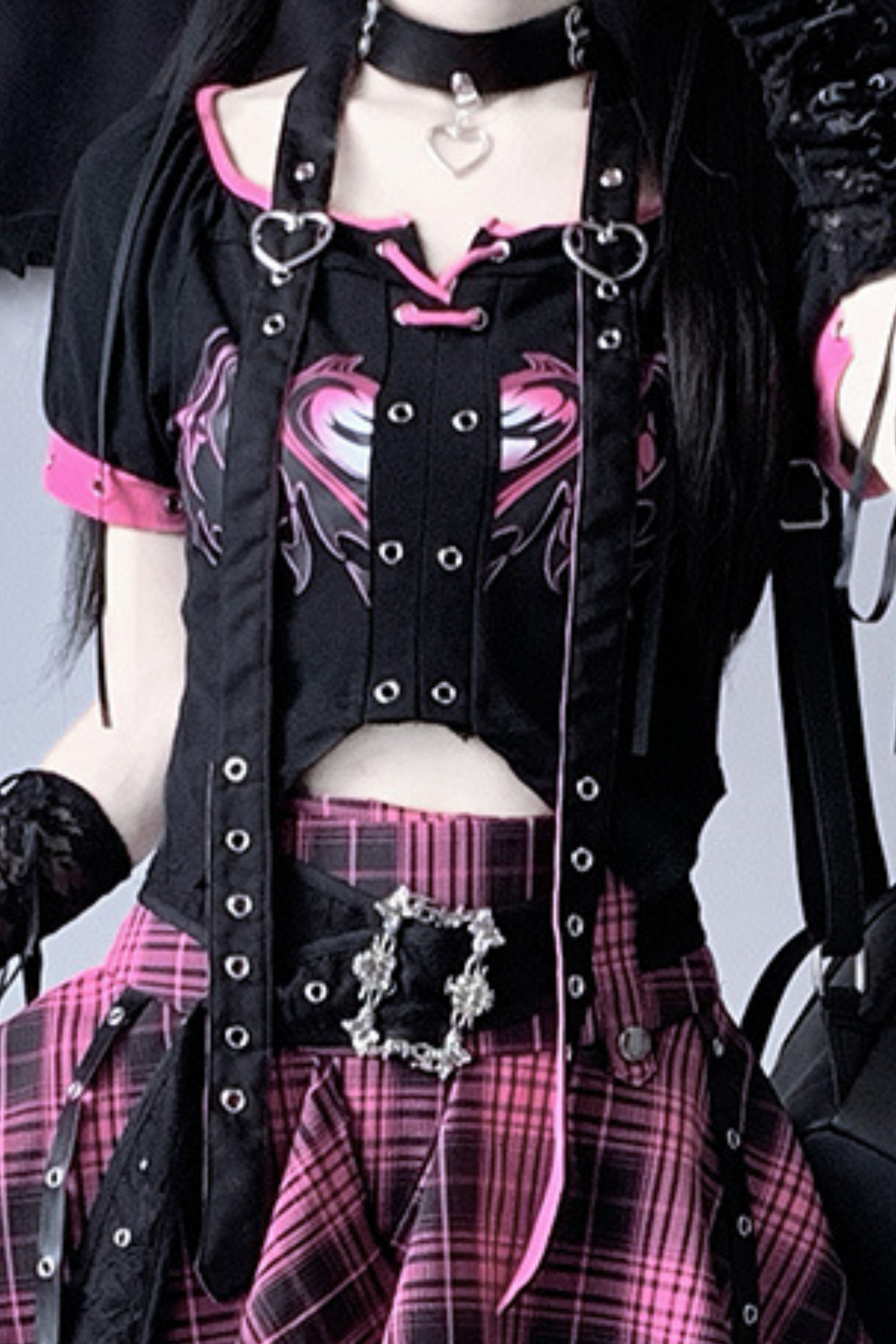 Subculture Rock Top + Plaid Skirt