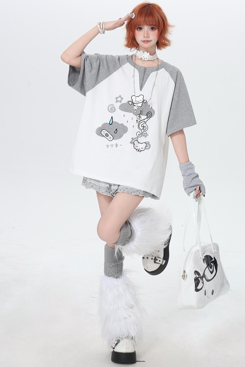 Two-tone Loose Oversized Top