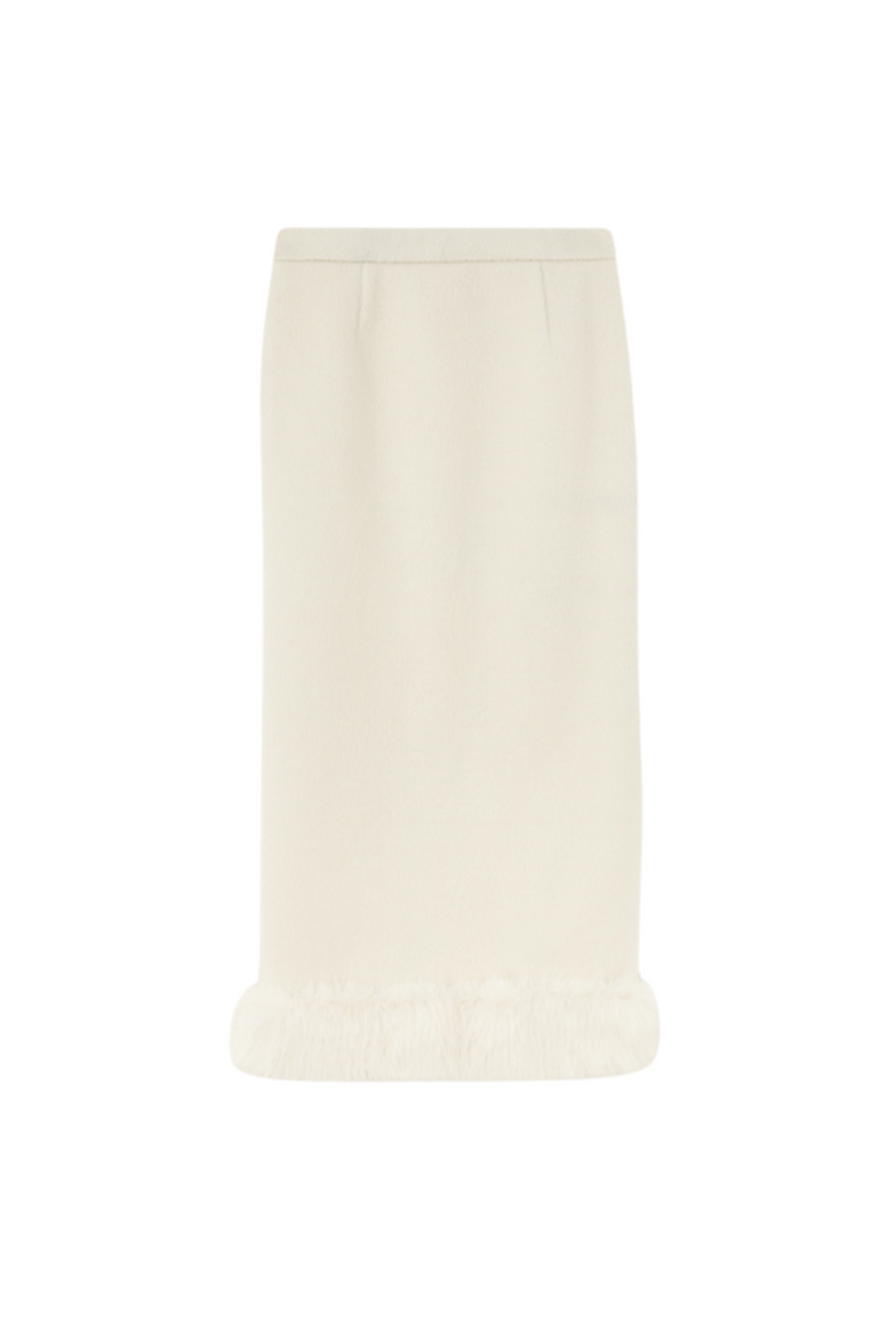 Sweet Girly Pure Top + Fur Skirt