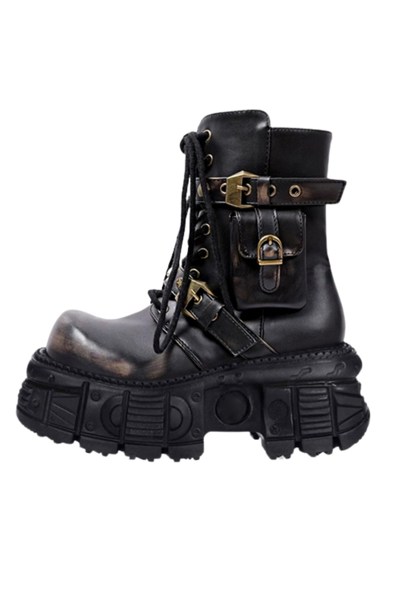 Gothic Retro Punk Motorcycle Boots