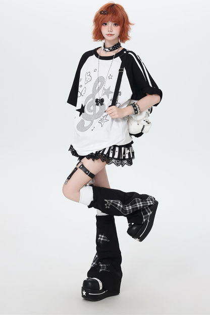Music Raglan Oversized Top