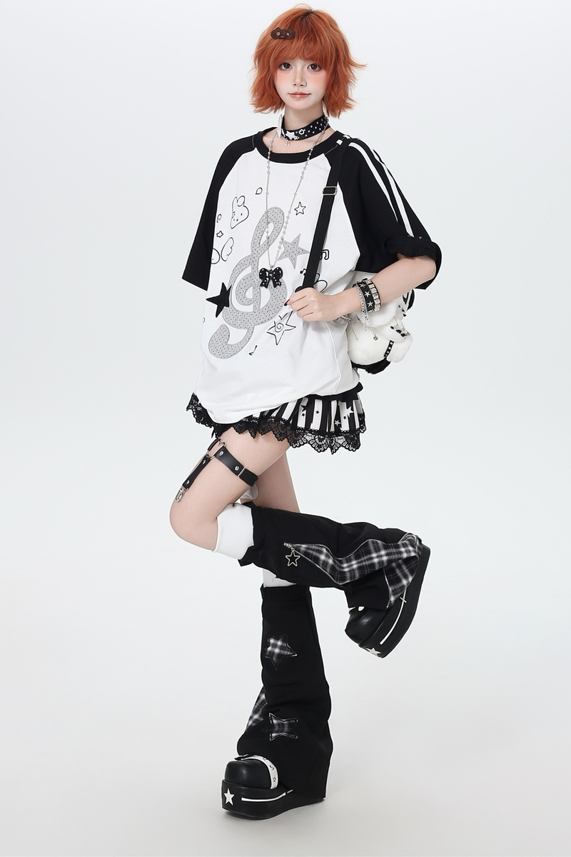 Music Raglan Oversized Top