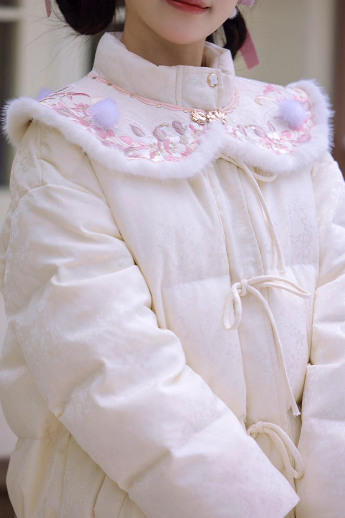 Vanilla Warm Duck Down Jacket Set