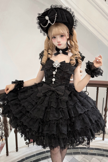 Sugar Lolita Dress + Necklace + Ribbon