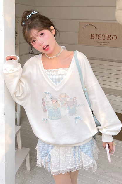 Girlfriend Sweet Top + Gingham Plaid Pants