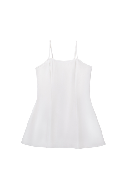 Retro White Peach Petticoat Dress Set