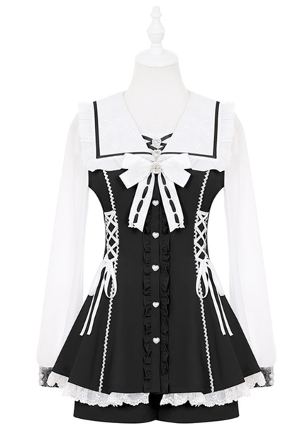 Aqua Dark Ribbon Dress + Pants