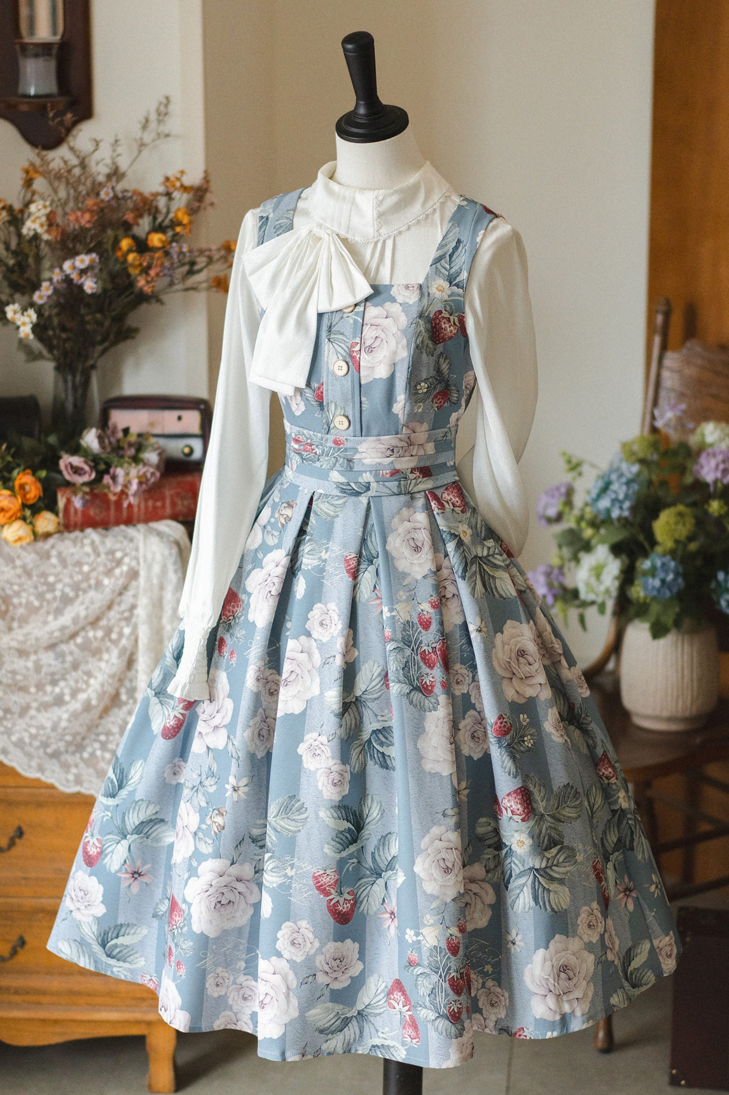 Retro Sleeveless Dress + Shirt