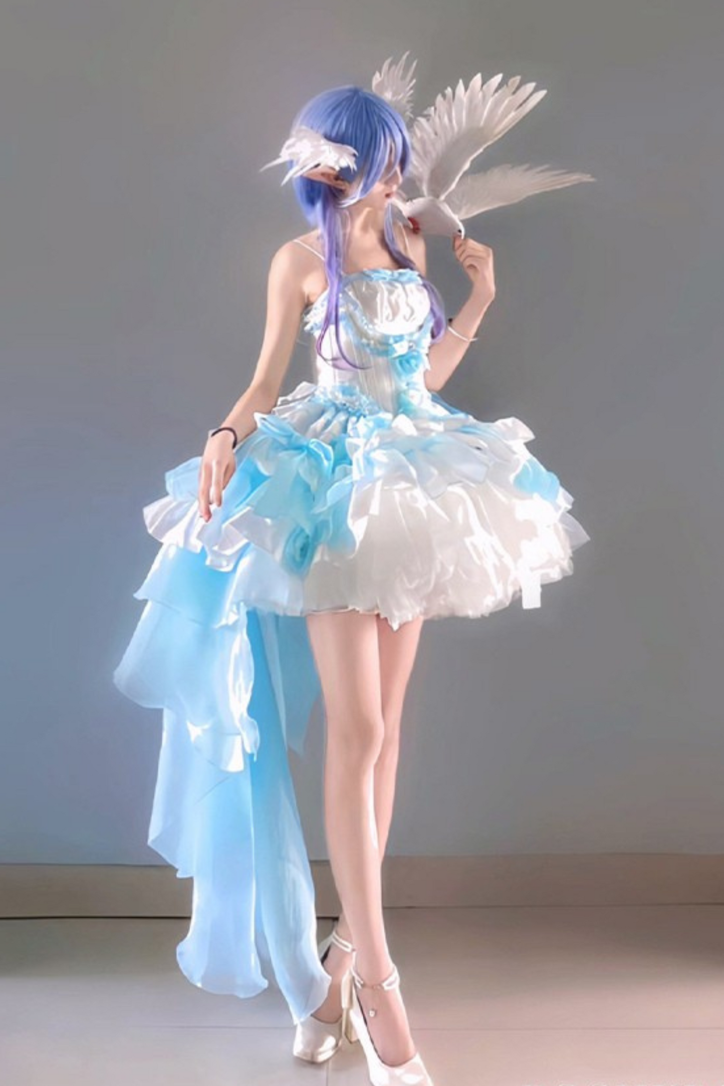 [pre-order] Paraiba Tourmaline Rose Long Tail Beauty Dress Set