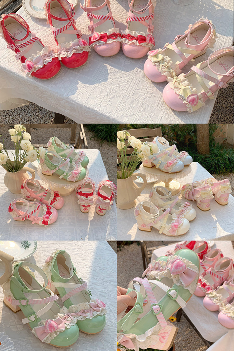 Strawberry Lolita Mary Jane Shoes