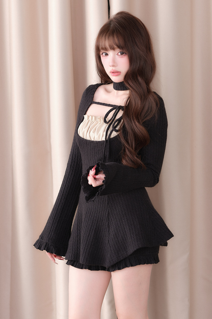 Ribbed Knit Dress + Shorts