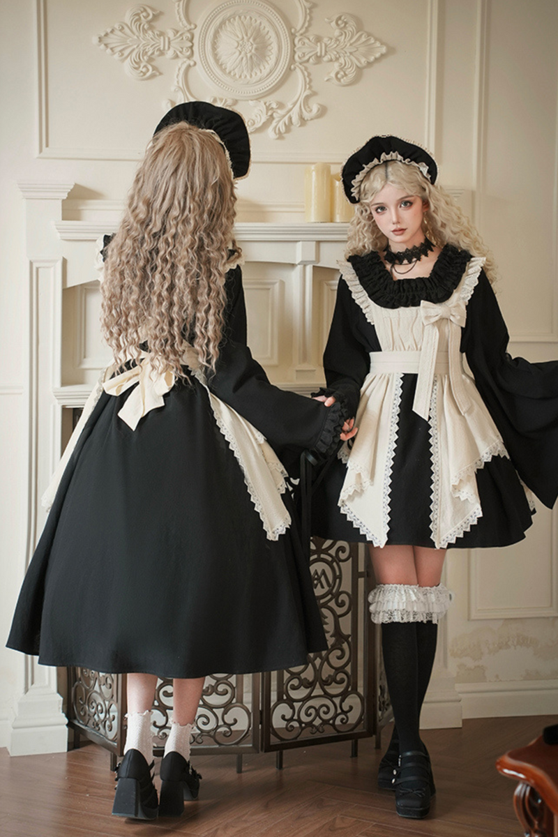 [pre-order] Gothic Doll Lolita Dress + Lolita Apron
