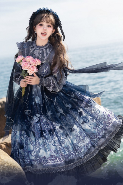 Angel Garden Blue Jsk + Loose Shirt