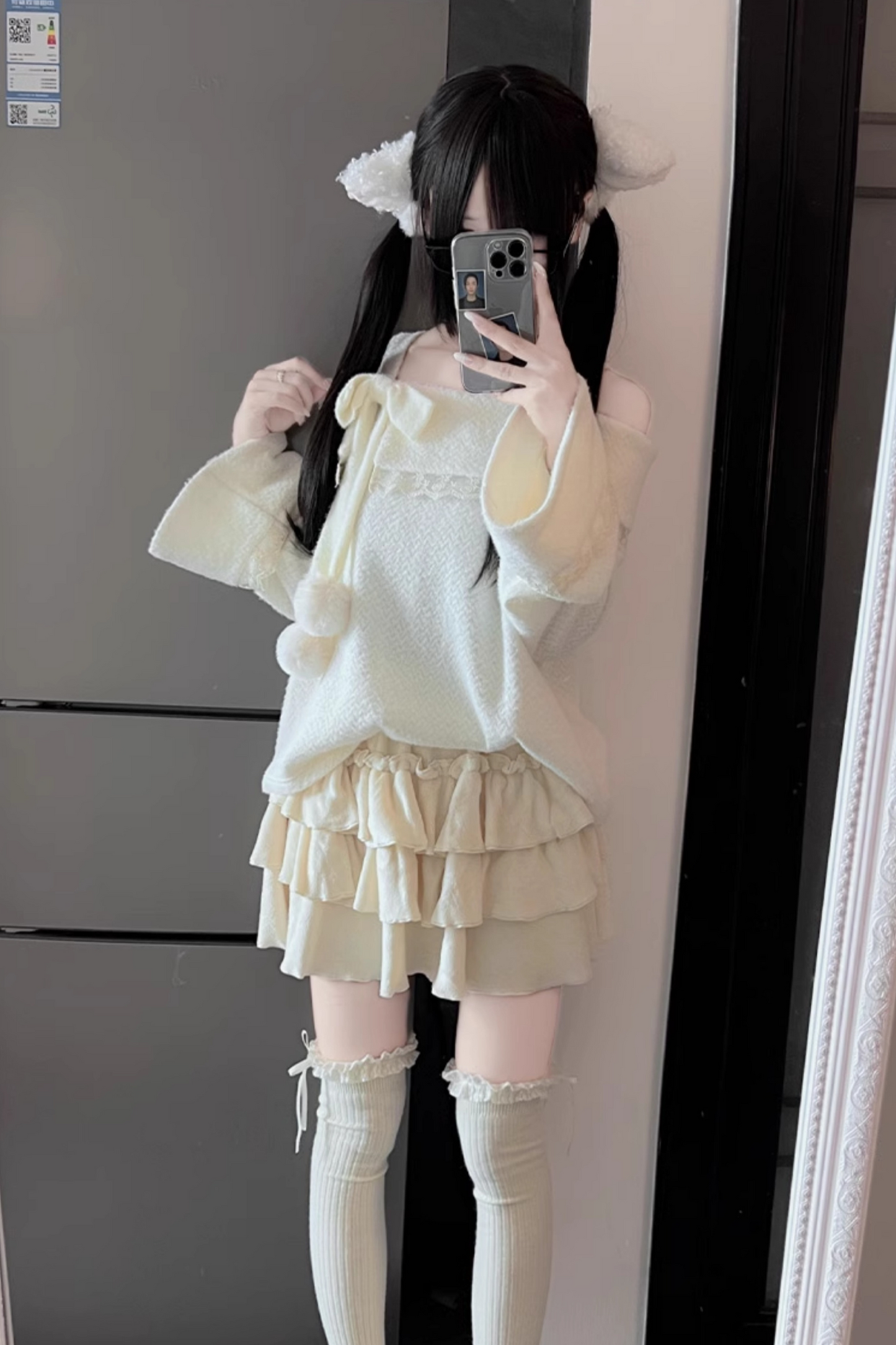 Candy One Shoulder Soft Top + Tiered Skirt