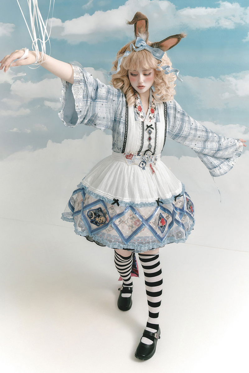 Alice in Wonderland Lolita Dress + Apron + Accessories