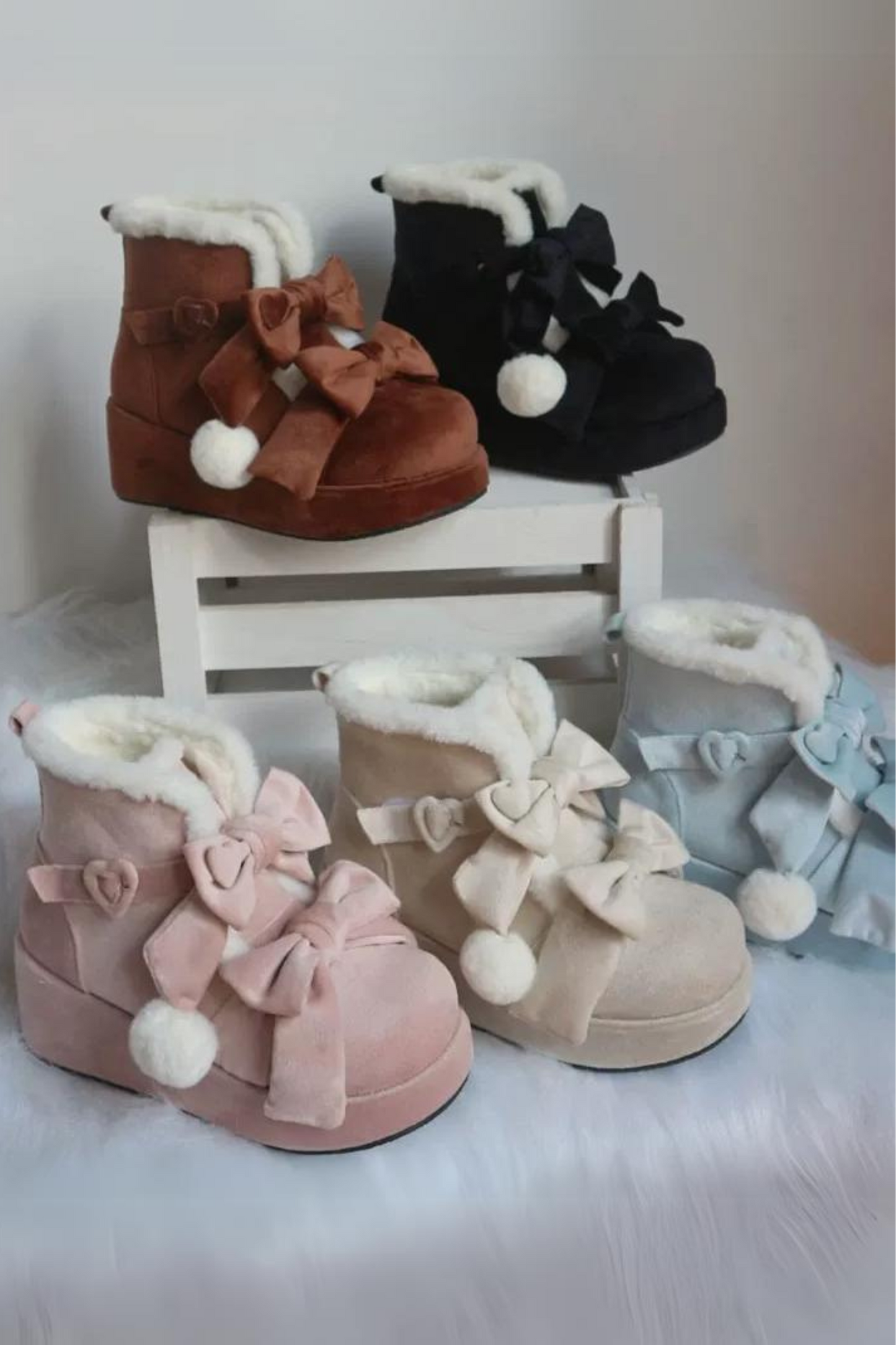 [pre-order] Ribbon Snow Girly Boots