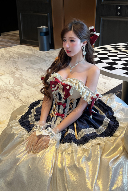 Snow White Lolita Dress + Big Ribbon