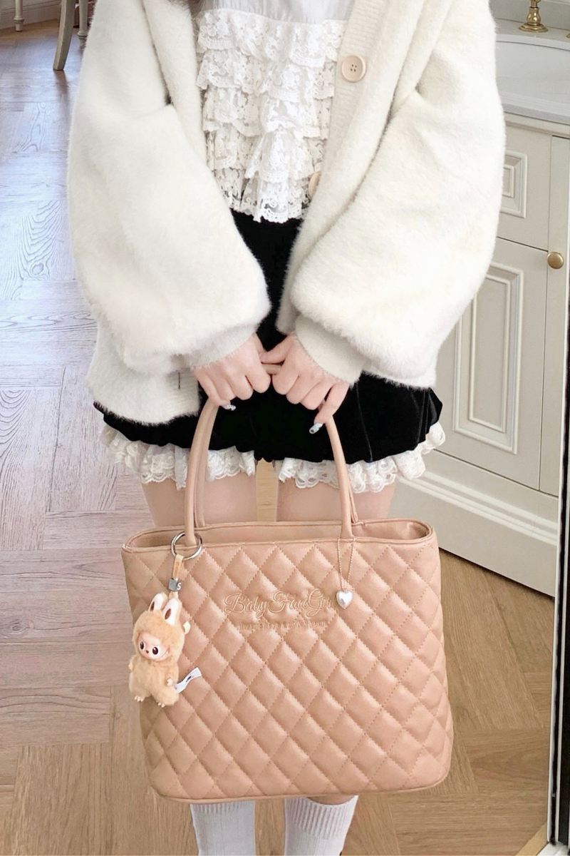Sweet Quilted Tote Bag