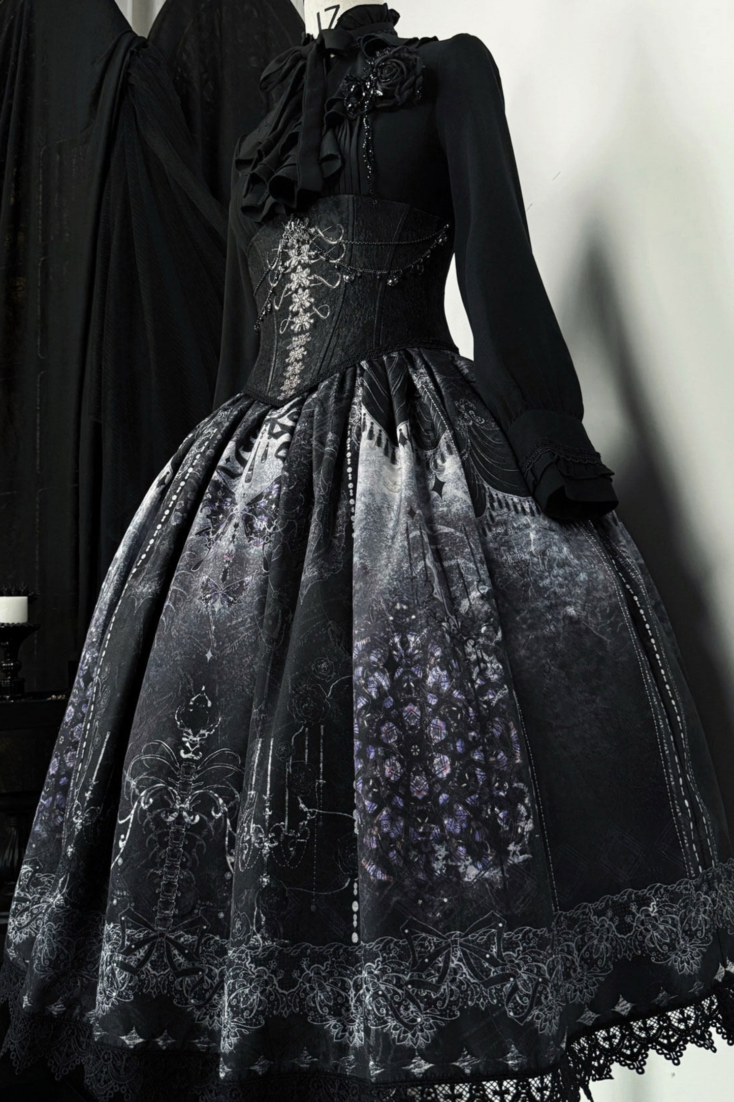 Gothic Lolita Jumper Skirt + Jacket + Skirt + Shirt + Corset + Accessories