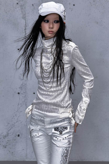 Retro Asymmetric Knit Sweater