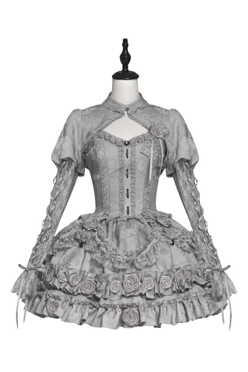 Dark Gothic Style Lolita Dress + Shawl