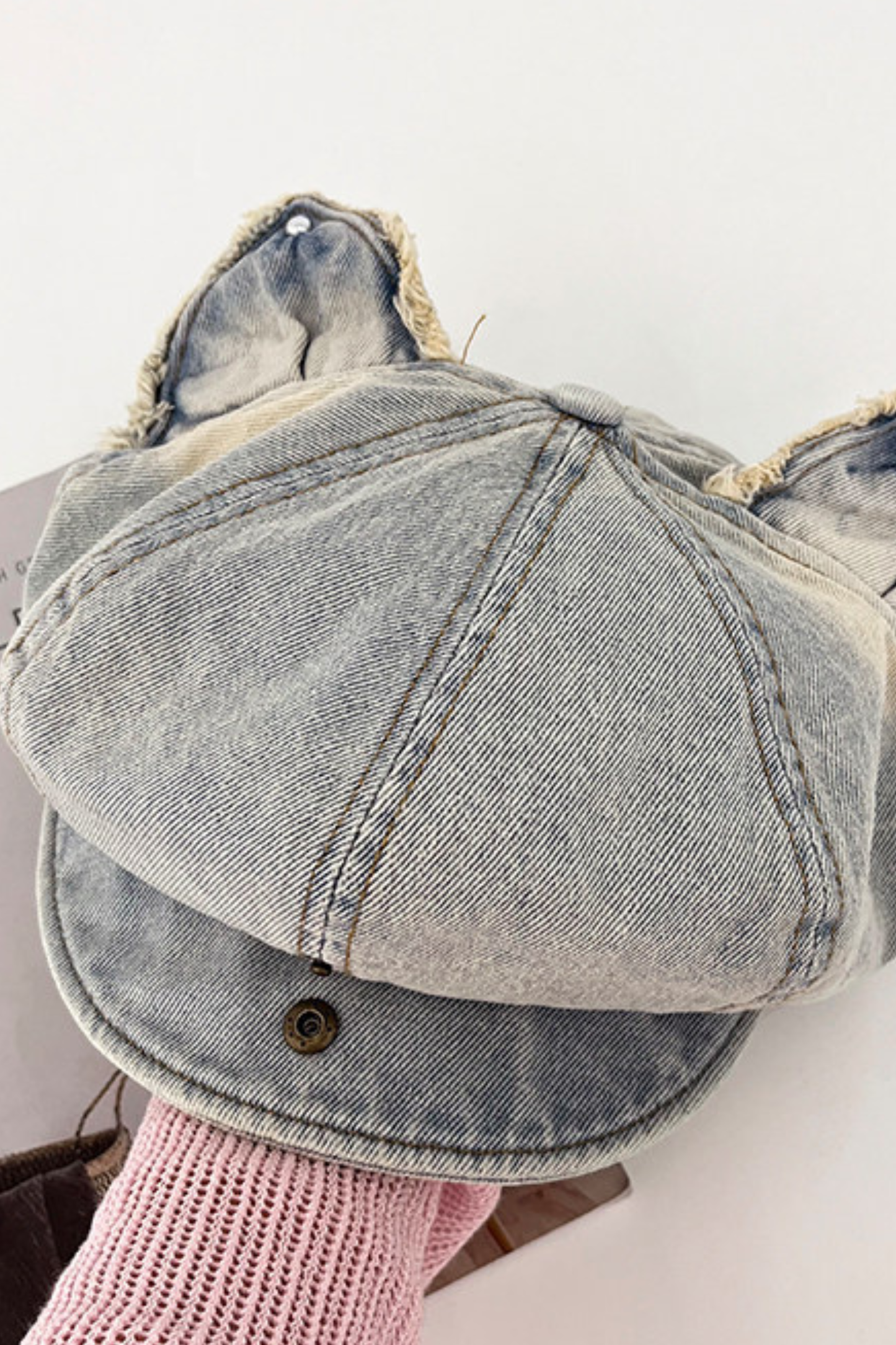 Denim Cat Ear Beret