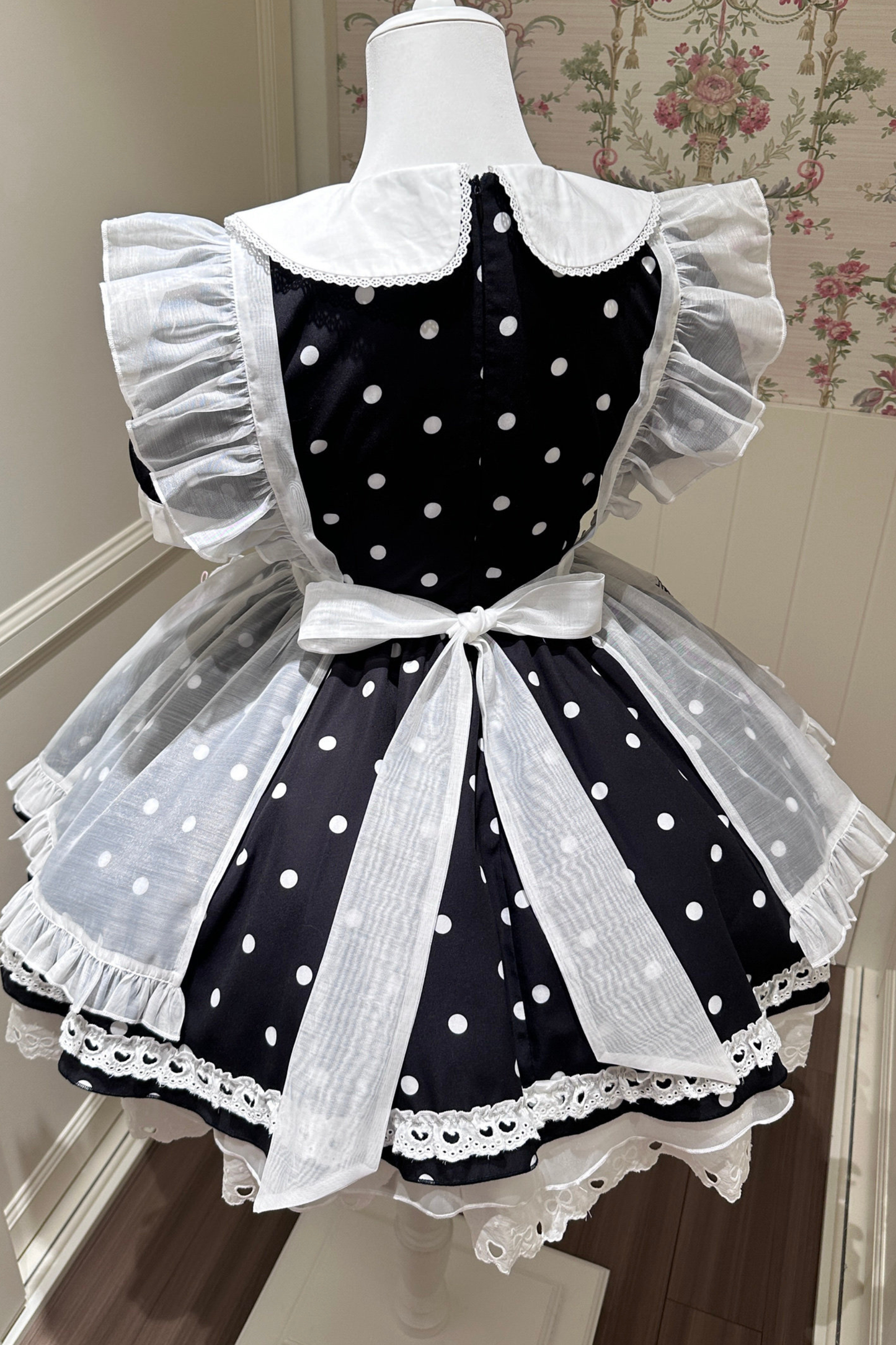 Heartbeat Dot Dress + Sheer Apron