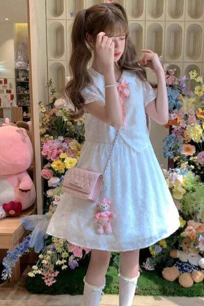 Rhinestone Bow Chain Bag