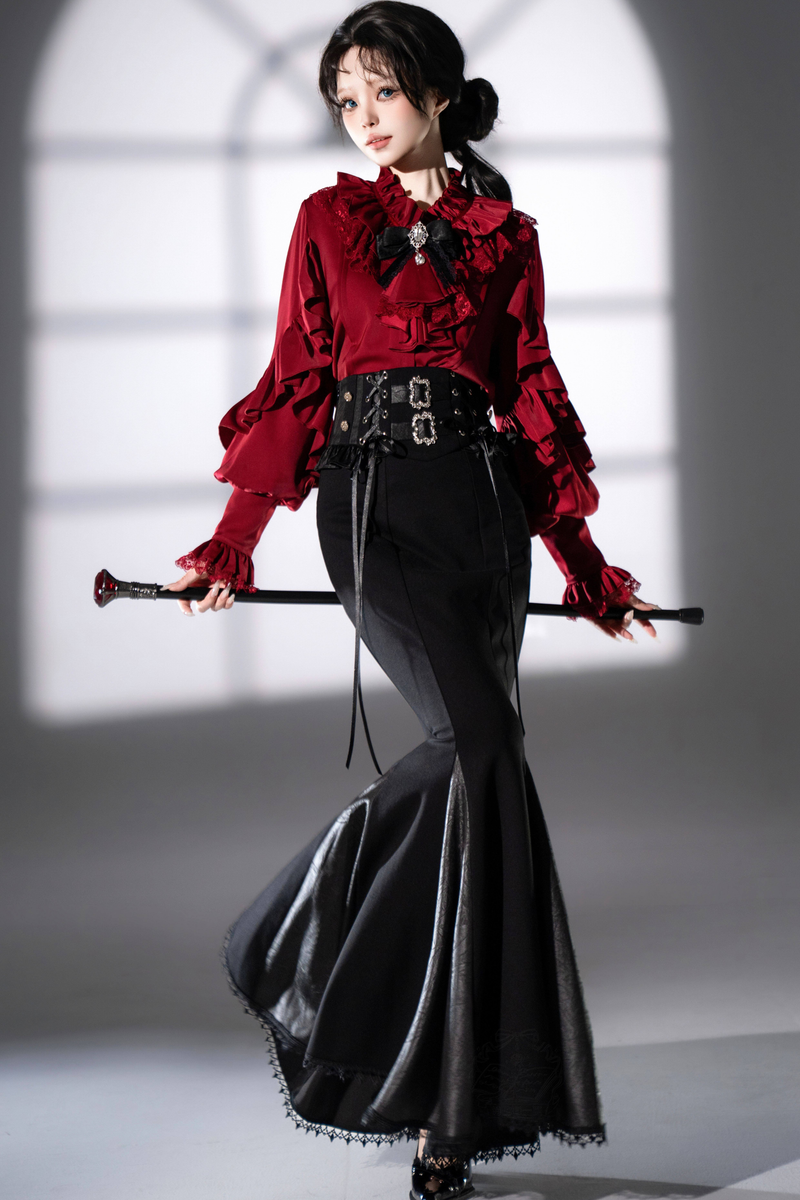 [pre-order Deadline: March 16] Classical Lolita Shirt + Asymmetrical Skirt + Fishtail Skirt + Shorts