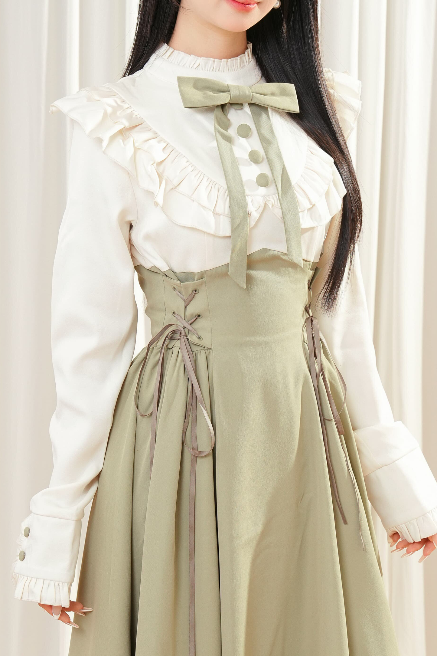 Contrast French Retro Dress