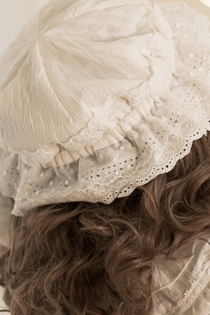 Classical Pure White Doll Dress + Baby Hat