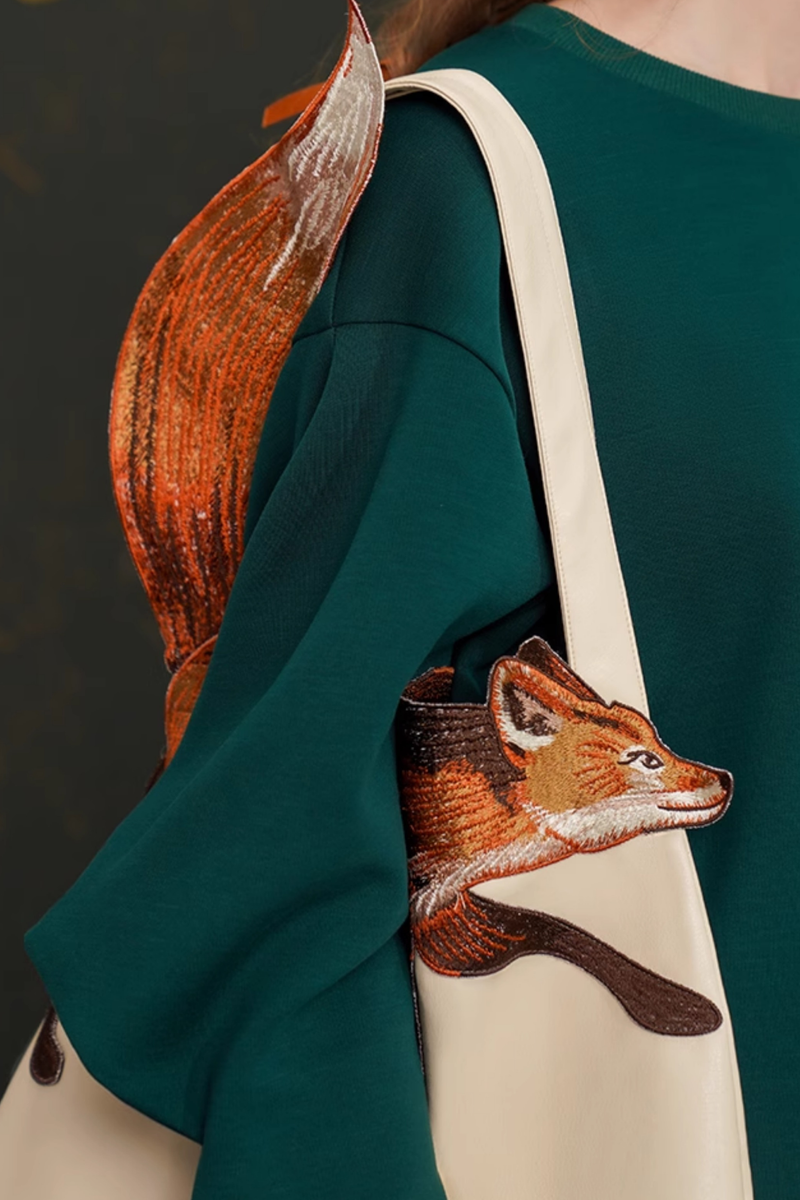 Fox Shoulder Canvas Bag