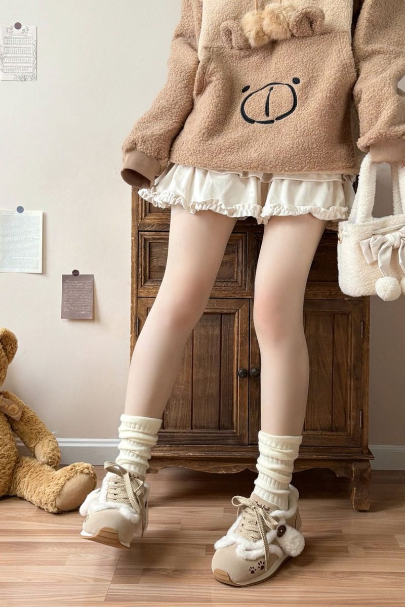Fur Round Sweet Sneakers