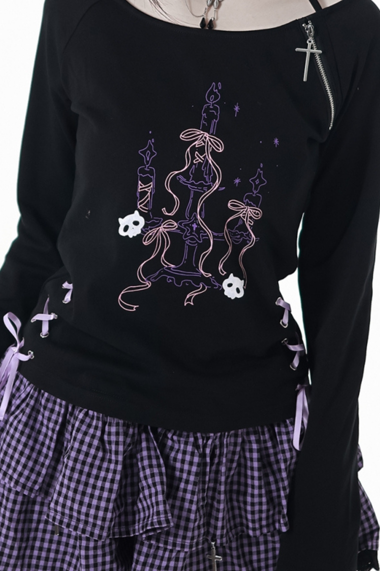 Academy Purple Hooded Sweatshirt + Tops + Skirt + Pants + Leg Cover