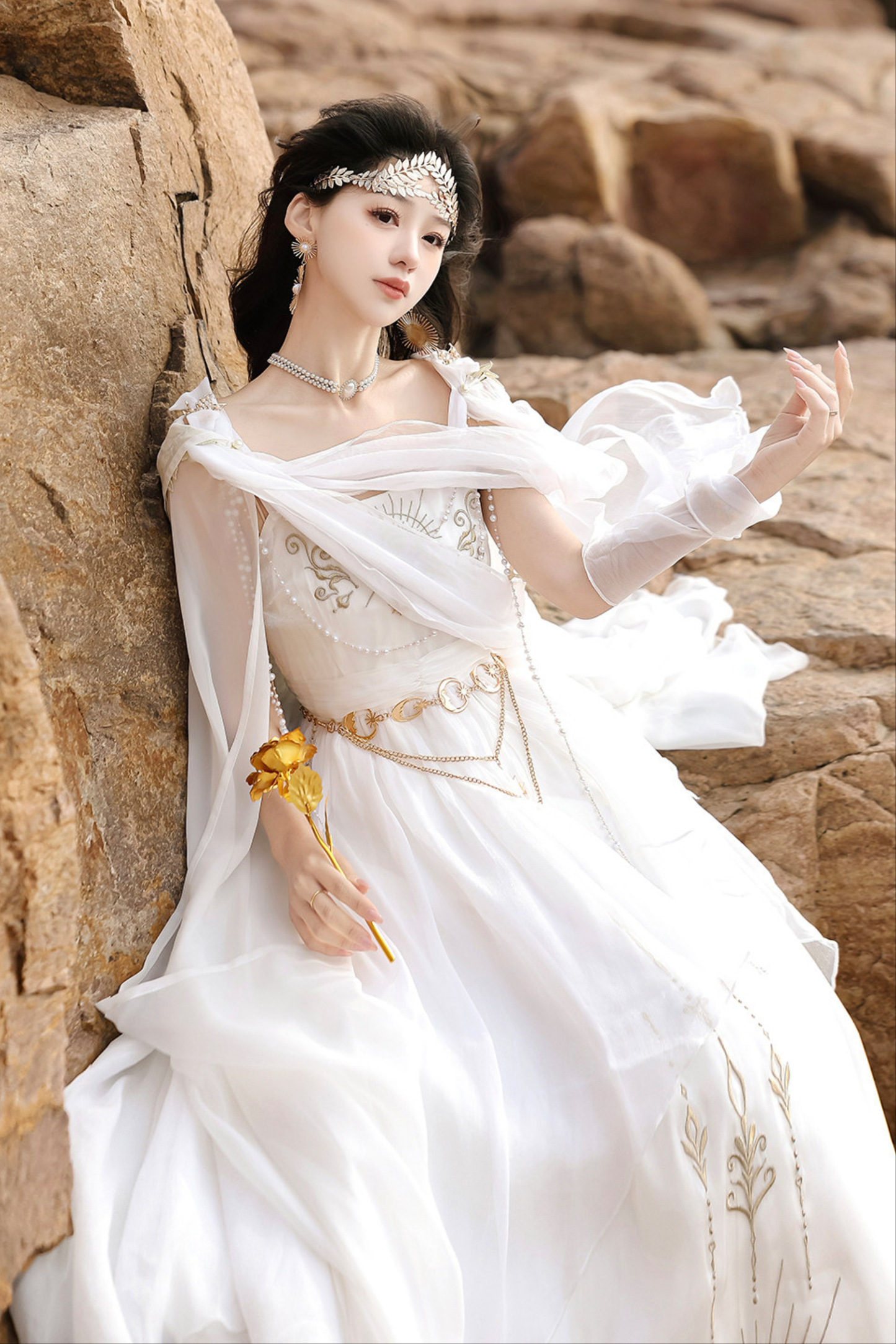Fairy Classical Lolita Camisole Dress + Hooded Cape