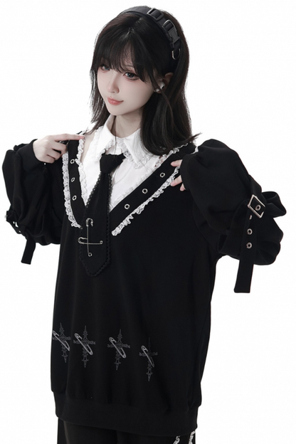 Big Swing Shirt Design Top + Hooded Dress + Long Culottes