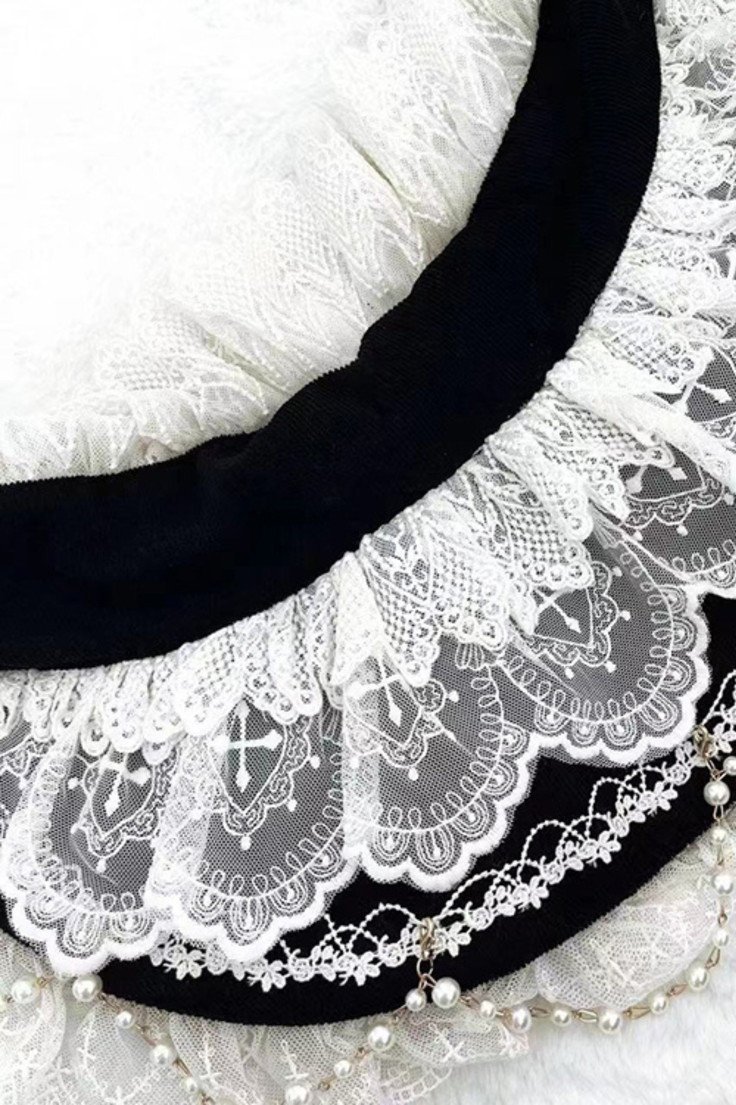 Gothic Doll Lace Jumper Skirt + Bonnet + Shawl