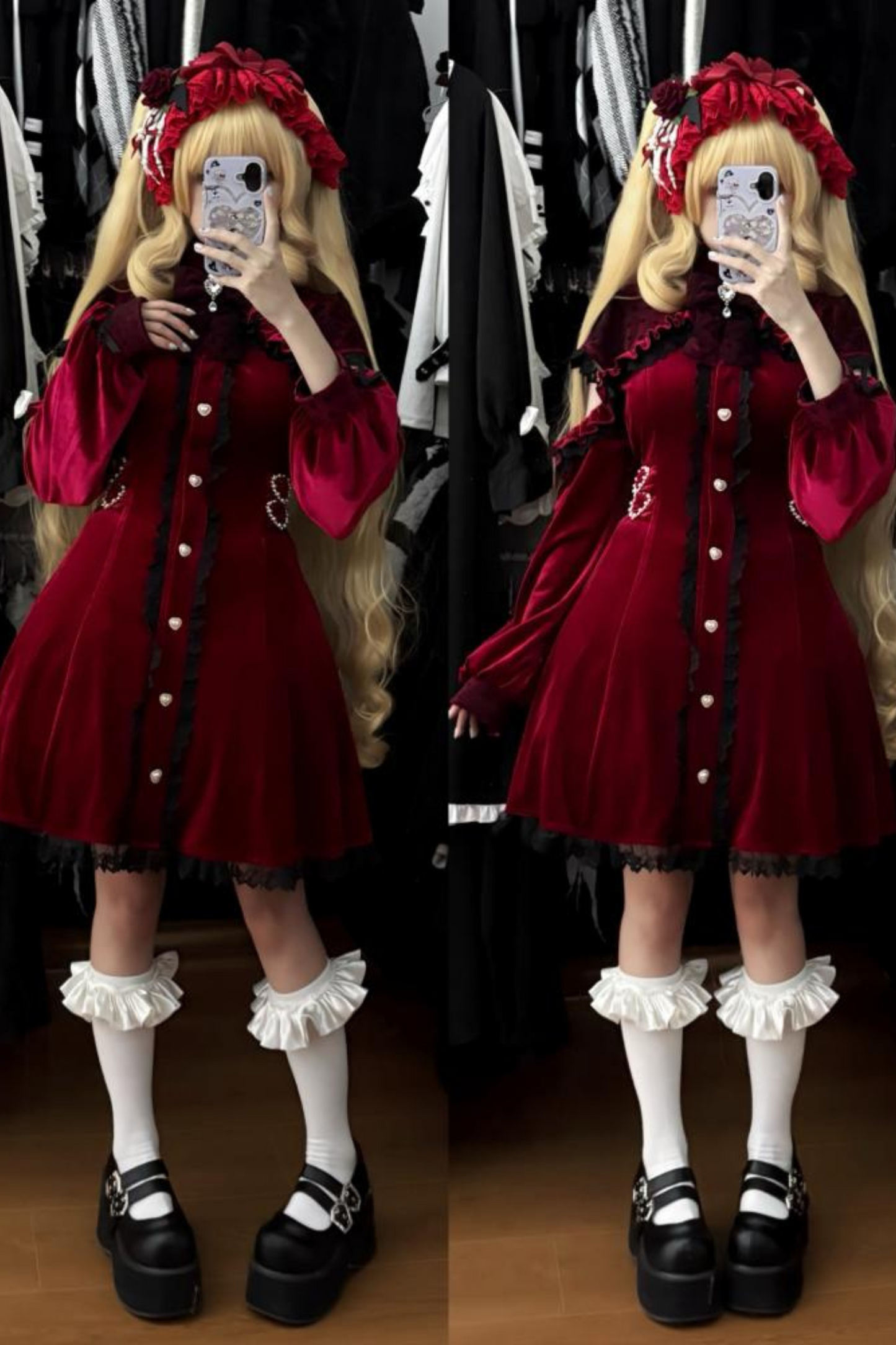 [pre-order] Jirai Ribbon Off-shoulder Dress