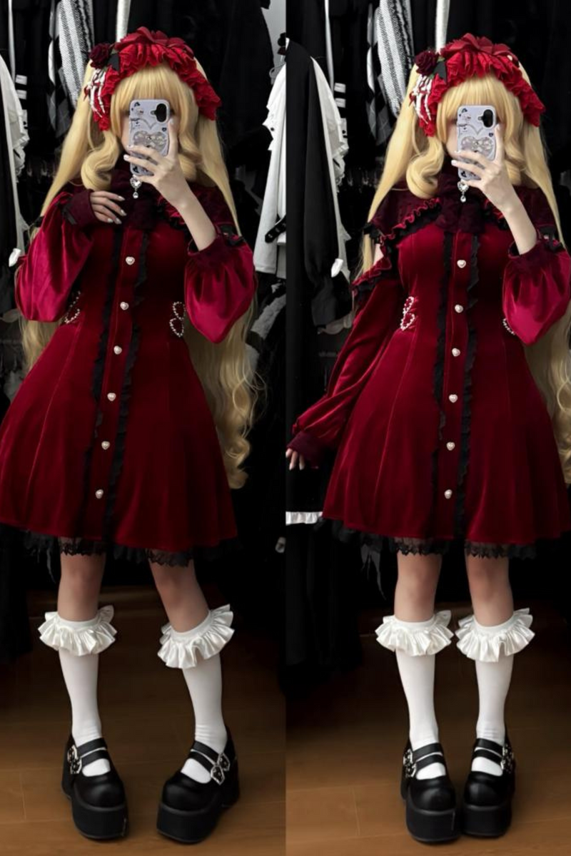 [pre-order] Jirai Ribbon Off-shoulder Dress