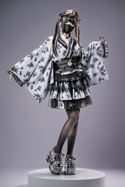 Galaxy Dark Lace Dark Kawaii Yukata