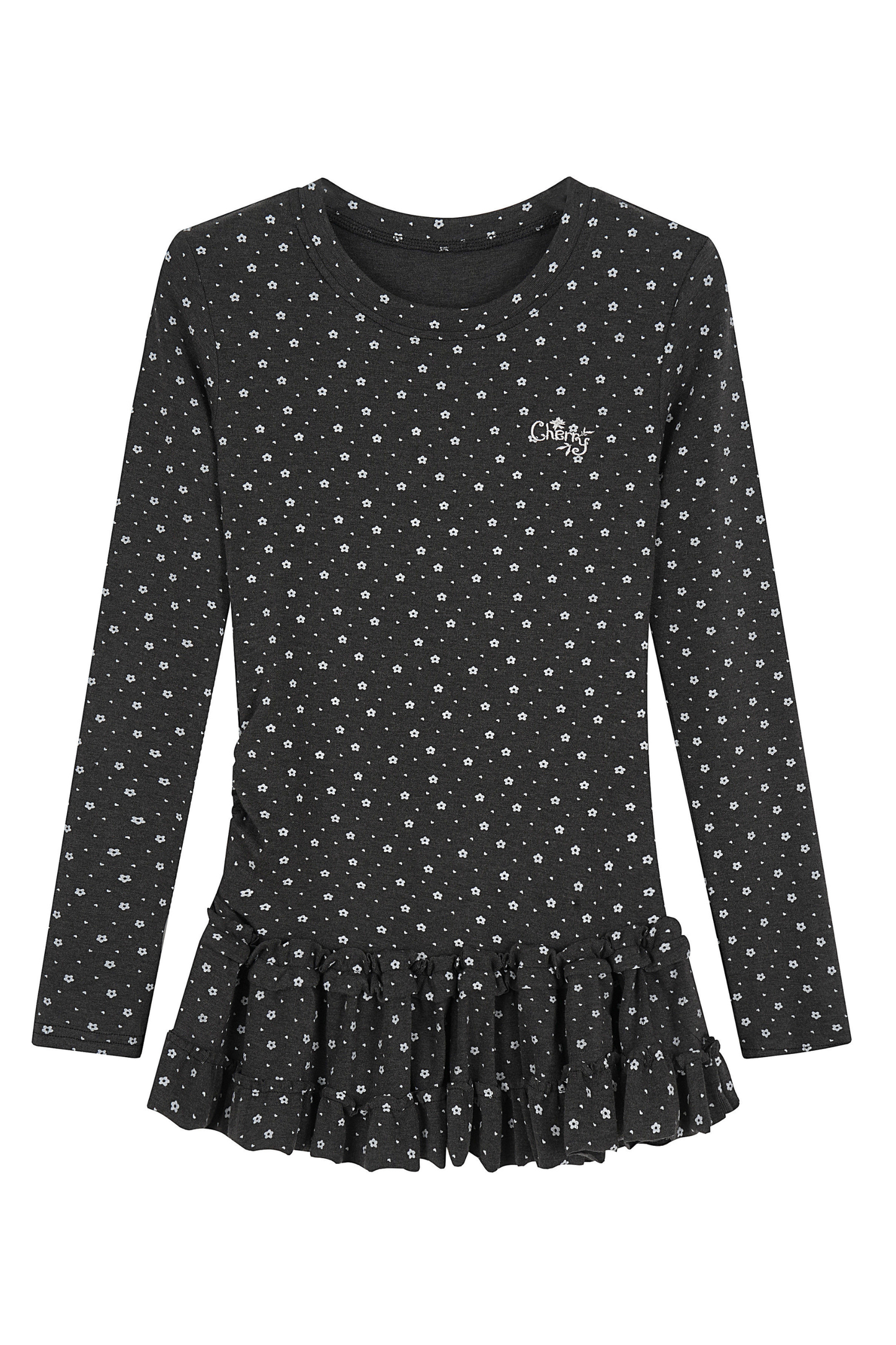 Y2k Dot Ruffle Top