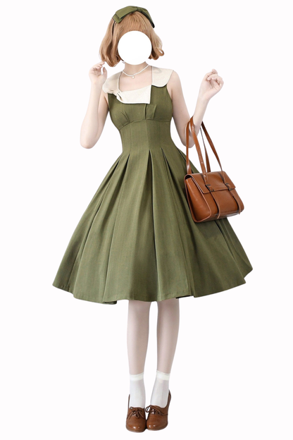 French Retro Flare Dress + Short Jacket