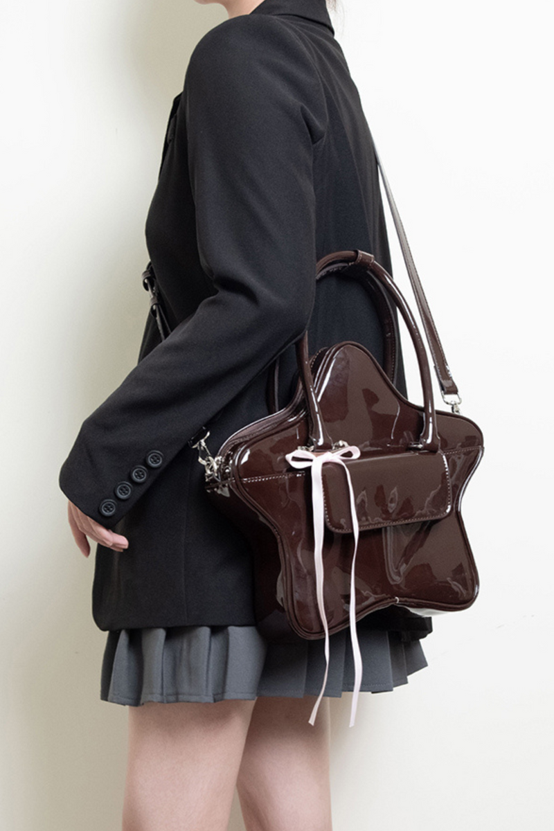 Chocolate Star Ribbon Y2k Bag