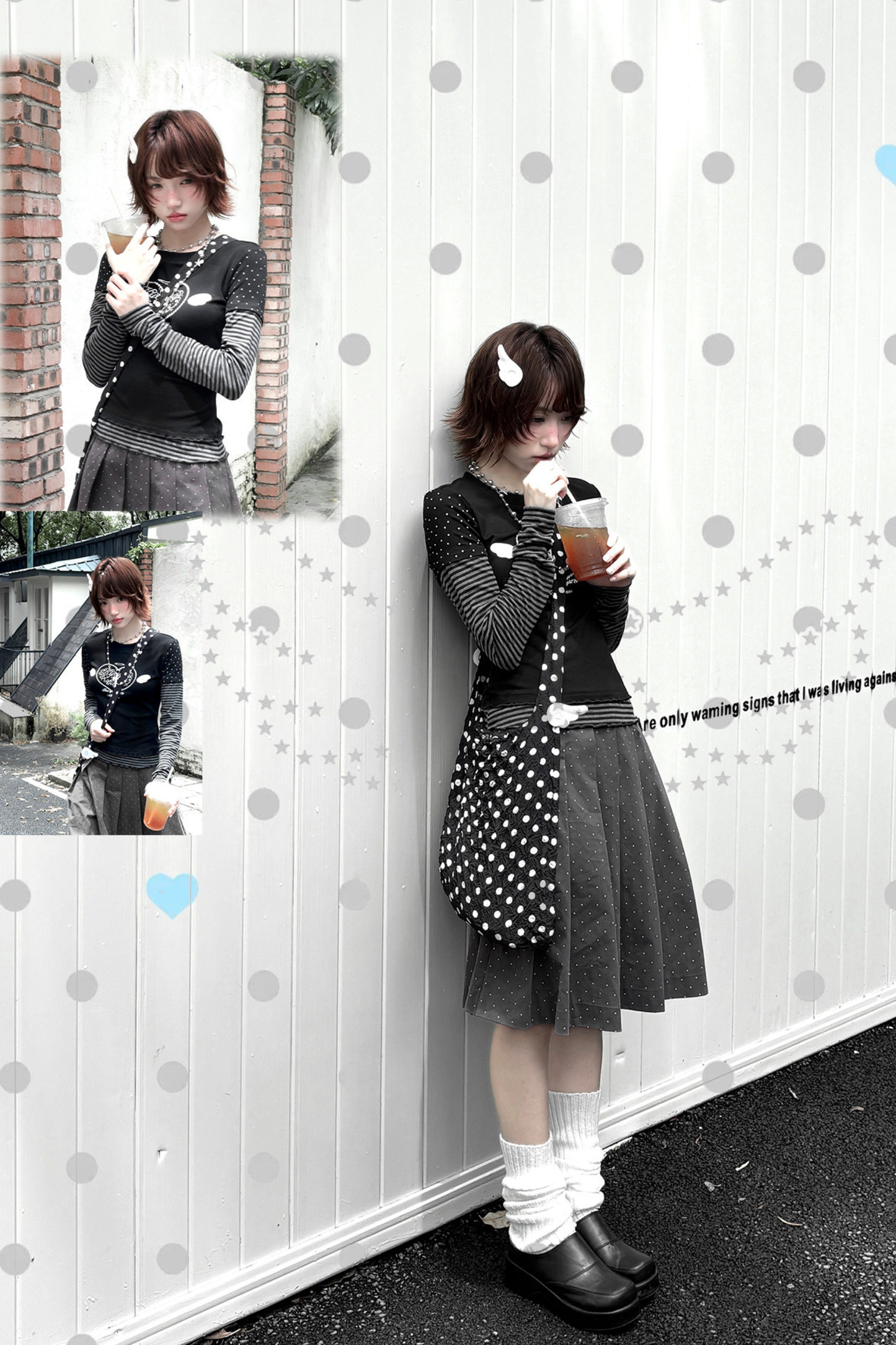 Heart Angel Top + Pleated Skirt