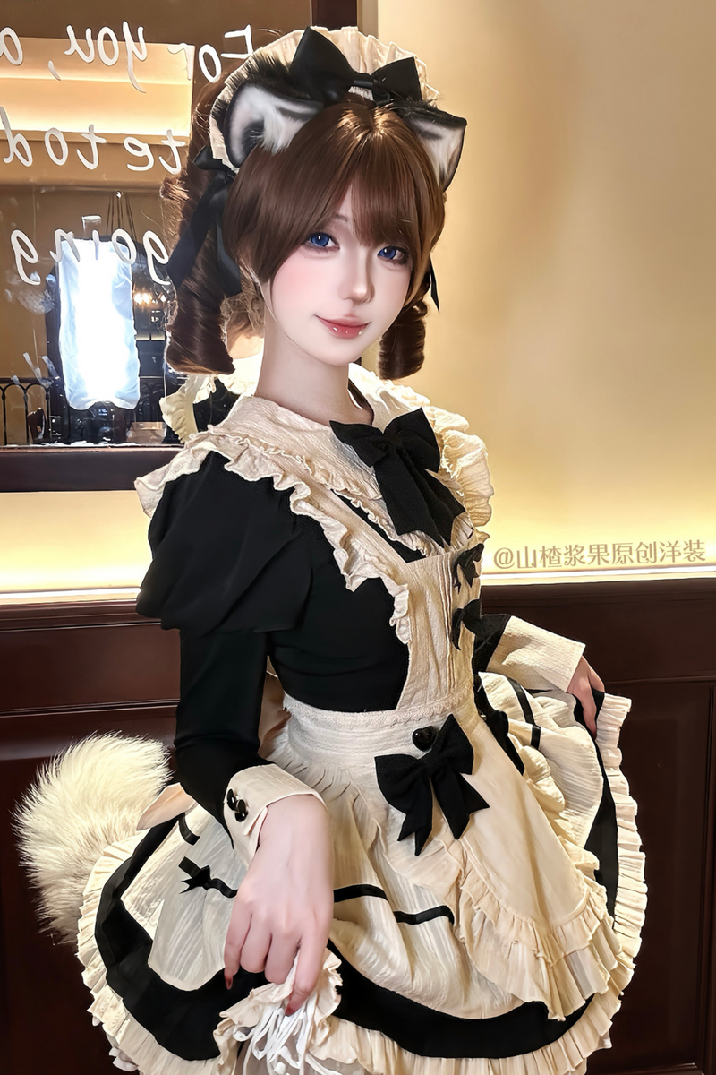 Little Maid Lolita Dress + Apron + Sleeves + Headband