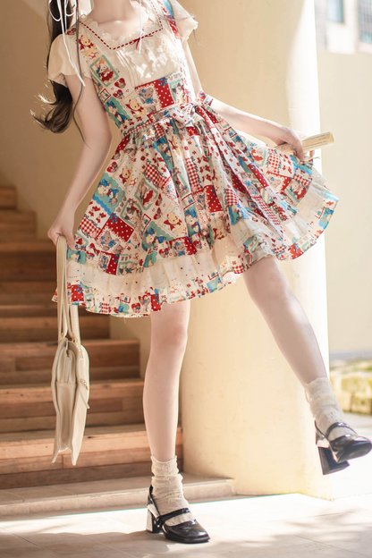 [pre-order] Retro Pop Vest Skirt + Shirt
